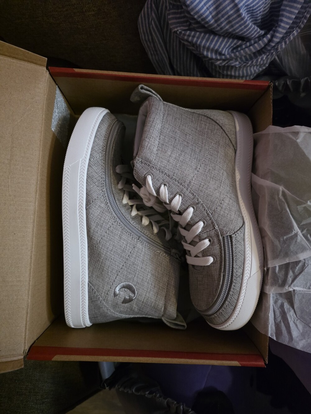 Bully Kids High-Top Casual Sneakers in Light Gray